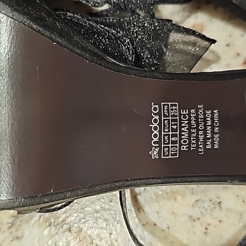Nadara Black Heel Sandals - Picture 5 of 7